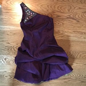 Purple one strap formal dress
